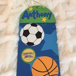 Sports themed growth chart